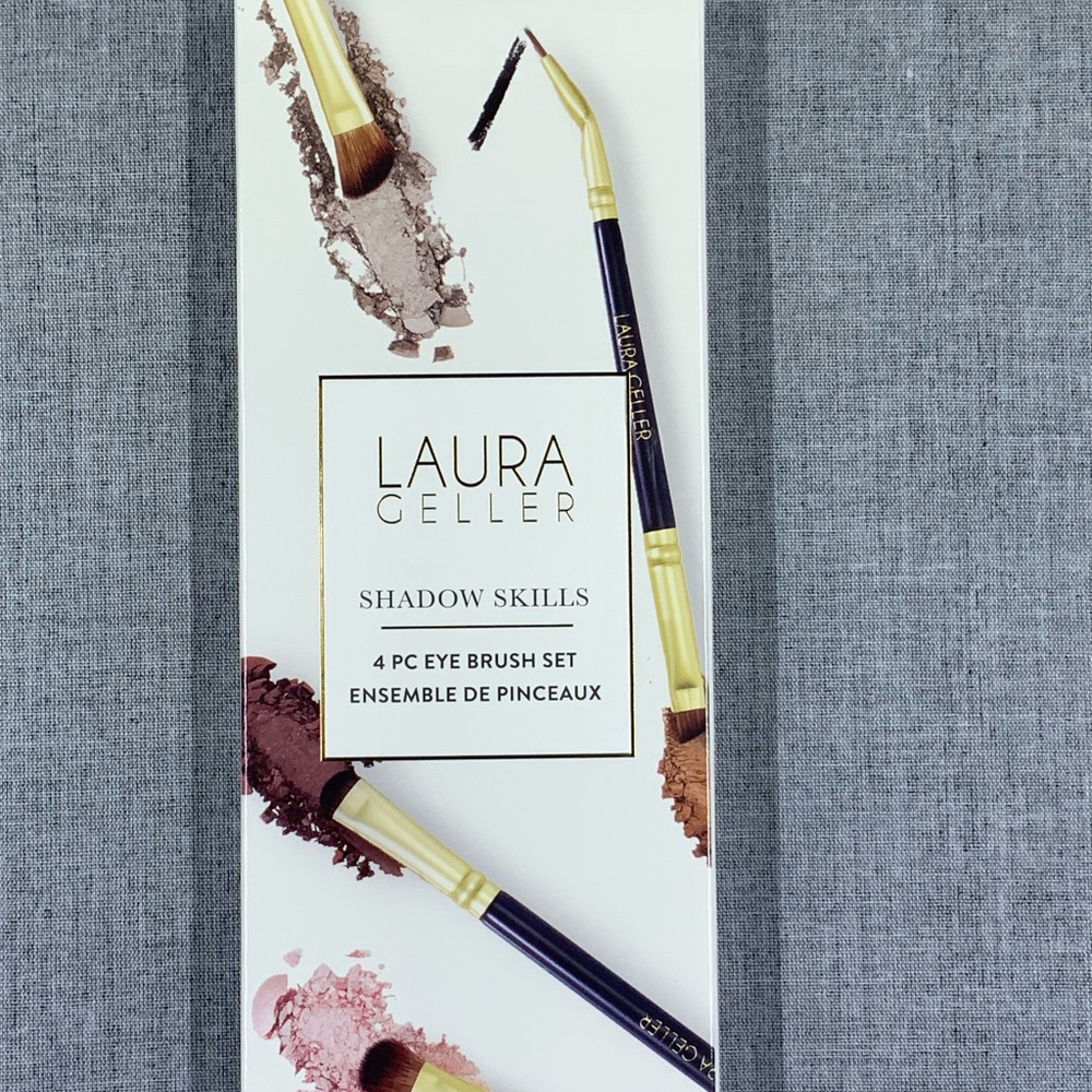 Laura Geller Eye Brush Set with Black and Gold Handles
